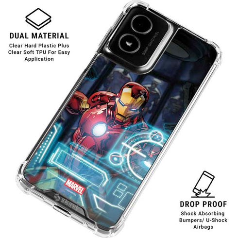 Marvel Iron Man New Armor Moto G Power 5G (2024) Clear Case