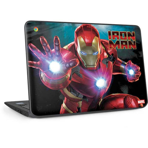Marvel Iron Man Repulsor Blast HP Chromebook Skin