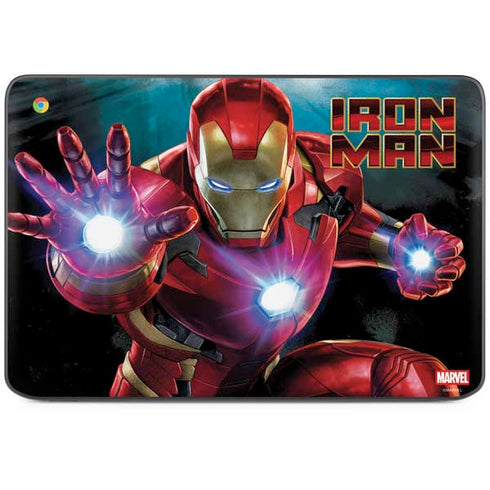 Marvel Iron Man Repulsor Blast HP Chromebook Skin