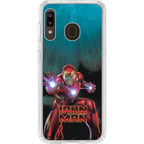 Marvel Iron Man Repulsor Blast Galaxy A20 Clear Case