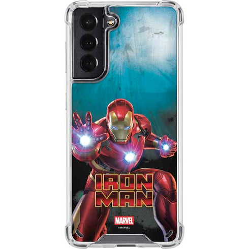 Marvel Iron Man Repulsor Blast Galaxy S21 5G Clear Case