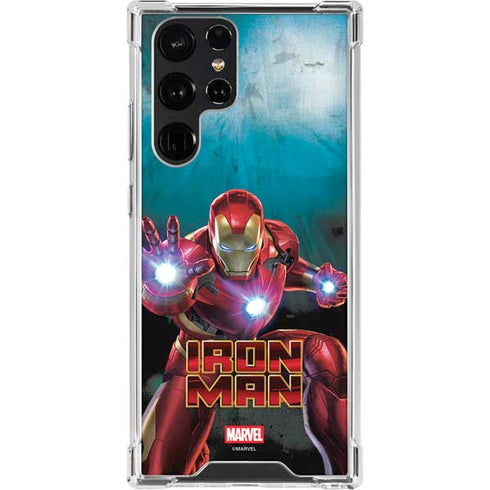 Marvel Iron Man Repulsor Blast Galaxy S23 Ultra Clear Case
