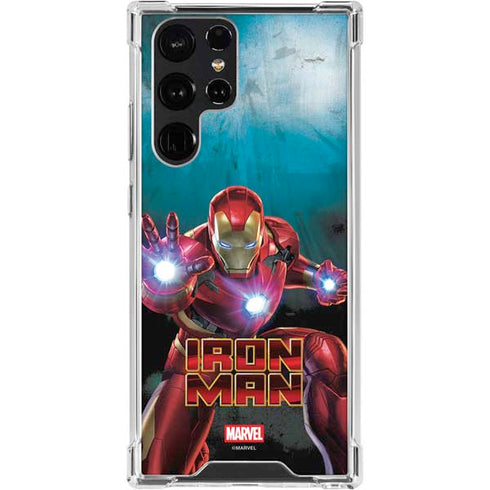 Marvel Iron Man Repulsor Blast Galaxy S24 Ultra Clear Case