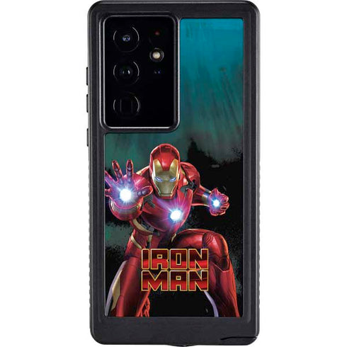Marvel Iron Man Repulsor Blast Galaxy S24 Ultra Waterproof Case