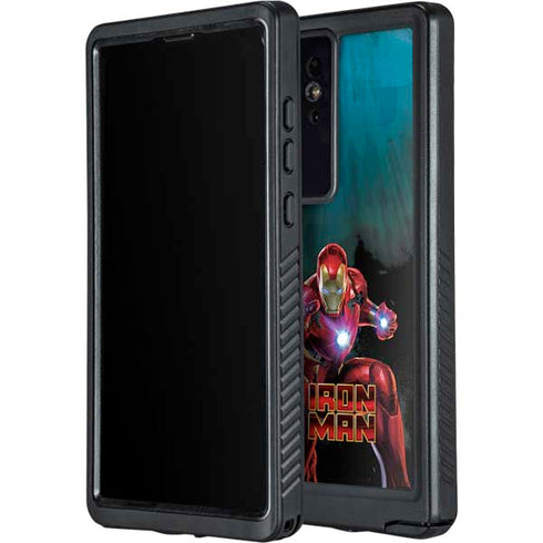 Marvel Iron Man Repulsor Blast Galaxy S24 Ultra Waterproof Case