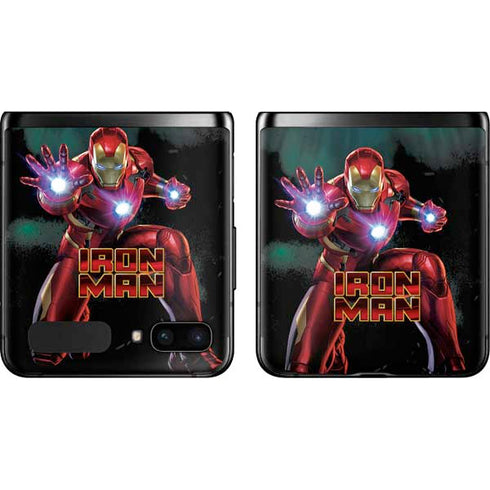 Marvel Iron Man Repulsor Blast Galaxy Z Flip Skin