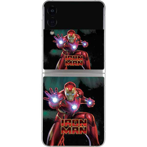 Marvel Iron Man Repulsor Blast Galaxy Z Flip3 5G Skin