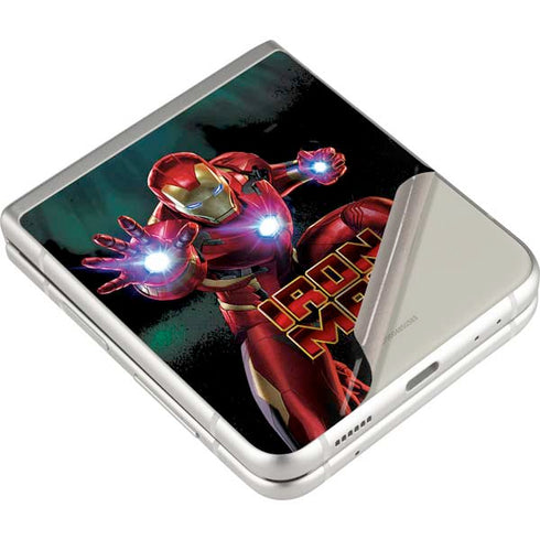 Marvel Iron Man Repulsor Blast Galaxy Z Flip3 5G Skin