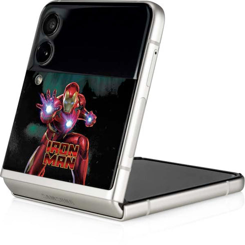 Marvel Iron Man Repulsor Blast Galaxy Z Flip3 5G Skin
