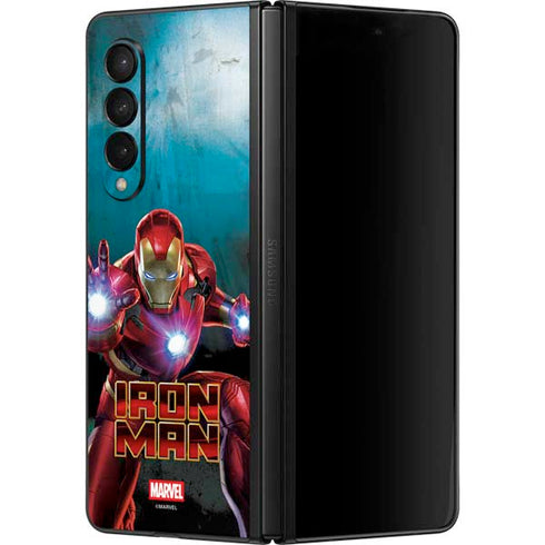 Marvel Iron Man Repulsor Blast Galaxy Z Fold3 5G Skin