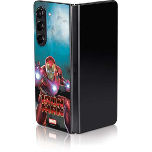 Marvel Iron Man Repulsor Blast Galaxy Z Fold5 5G Skin