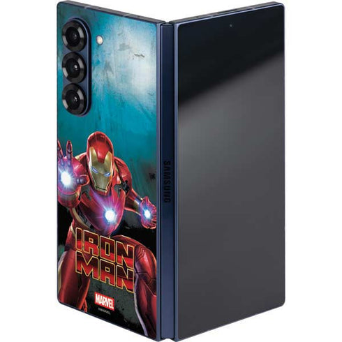 Marvel Iron Man Repulsor Blast Galaxy Z Fold6 Skin
