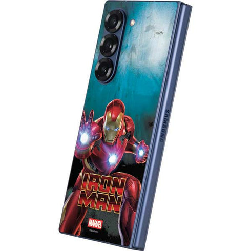 Marvel Iron Man Repulsor Blast Galaxy Z Fold6 Skin