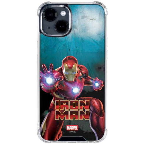 Marvel Iron Man Repulsor Blast iPhone 14 Plus Clear Case