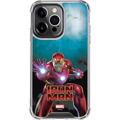 Marvel Iron Man Repulsor Blast iPhone 14 Pro Clear Case