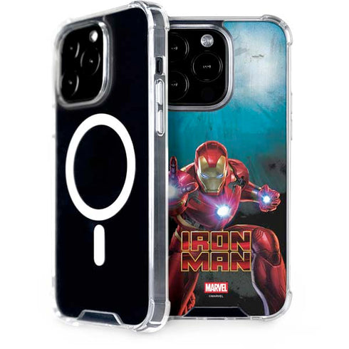 Marvel Iron Man Repulsor Blast iPhone 14 Pro MagSafe Case