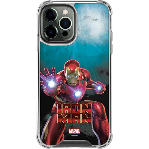 Marvel Iron Man Repulsor Blast iPhone 14 Pro Max Clear Case