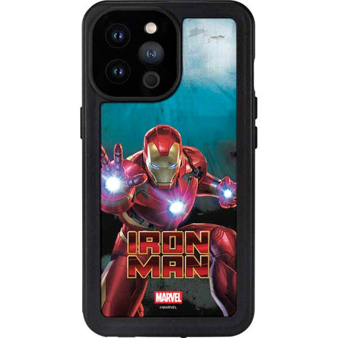 Marvel Iron Man Repulsor Blast iPhone 14 Pro Max Waterproof Case