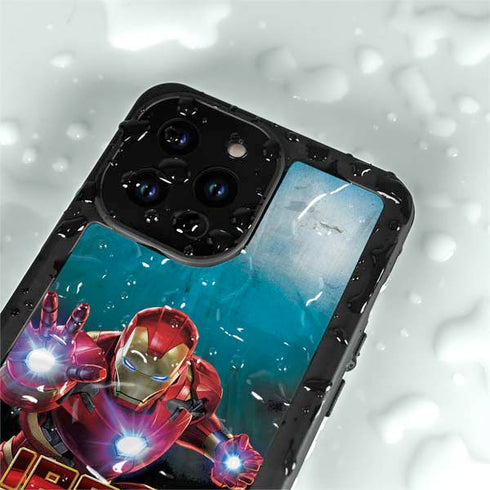Marvel Iron Man Repulsor Blast iPhone 14 Pro Max Waterproof Case