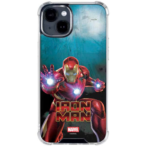 Marvel Iron Man Repulsor Blast iPhone 15 Plus Clear Case