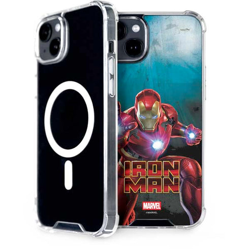 Marvel Iron Man Repulsor Blast iPhone 15 Plus MagSafe Case