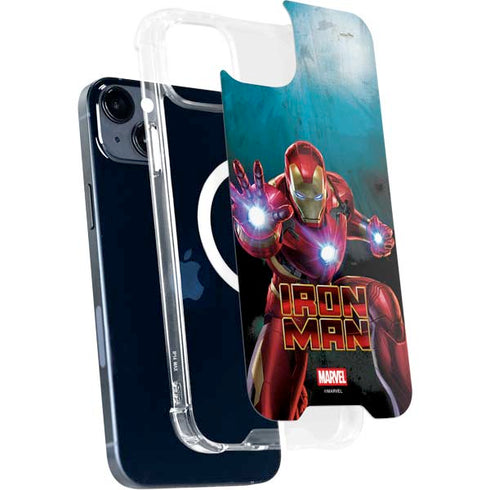 Marvel Iron Man Repulsor Blast iPhone 15 Plus MagSafe Case