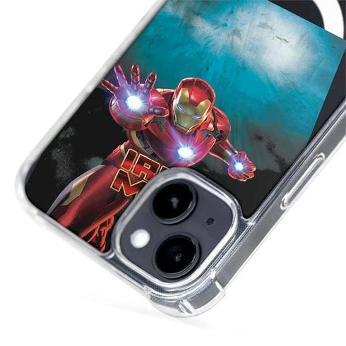 Marvel Iron Man Repulsor Blast iPhone 15 Plus MagSafe Case
