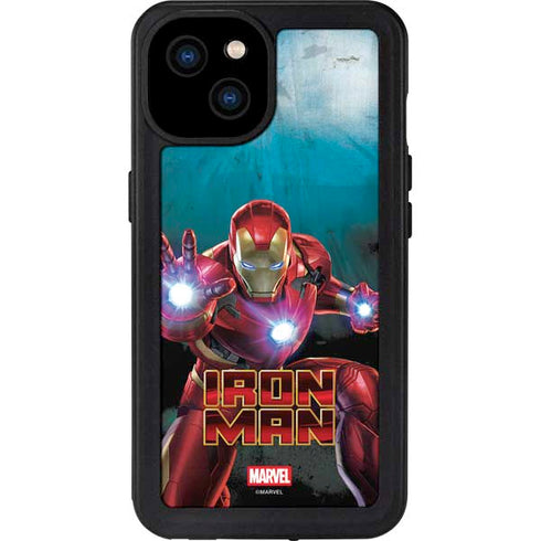 Marvel Iron Man Repulsor Blast iPhone 15 Plus Waterproof Case