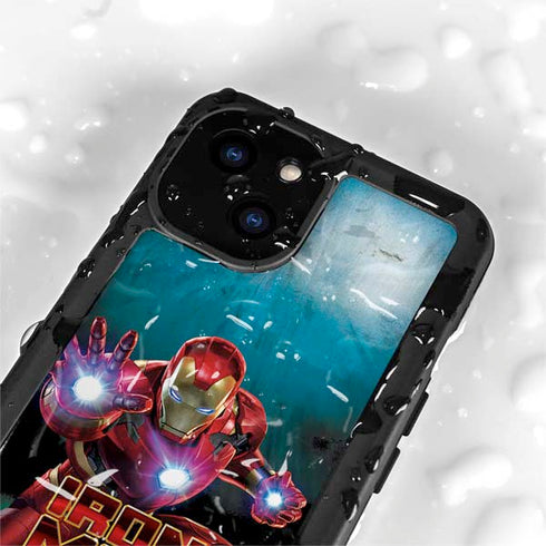 Marvel Iron Man Repulsor Blast iPhone 15 Plus Waterproof Case