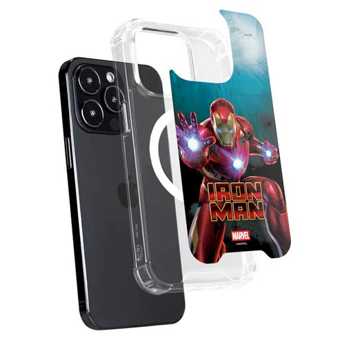 Marvel Iron Man Repulsor Blast iPhone 15 Pro MagSafe Case