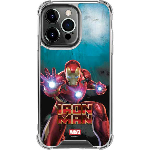 Marvel Iron Man Repulsor Blast iPhone 15 Pro Max Clear Case