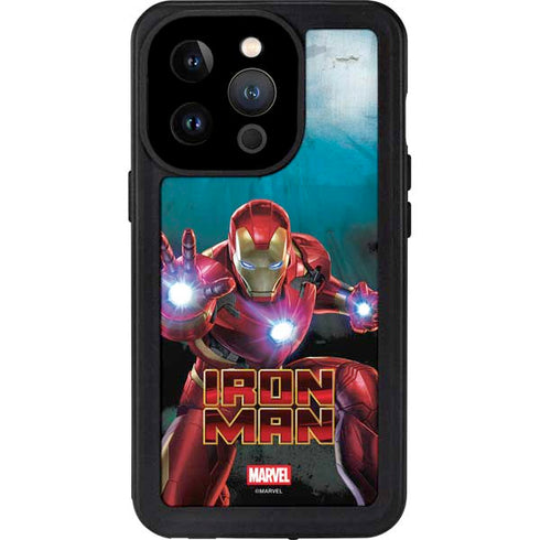 Marvel Iron Man Repulsor Blast iPhone 15 Pro Waterproof Case