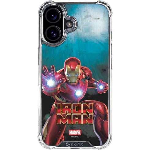 Marvel Iron Man Repulsor Blast iPhone 16 Clear Case