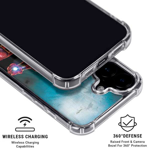 Marvel Iron Man Repulsor Blast iPhone 16 Clear Case