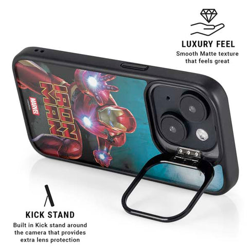 Marvel Iron Man Repulsor Blast iPhone 16 Kickstand Case
