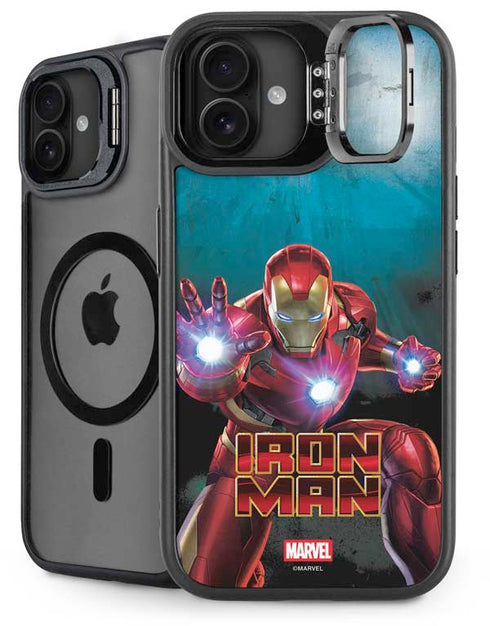 Marvel Iron Man Repulsor Blast iPhone 16 Plus Kickstand Case