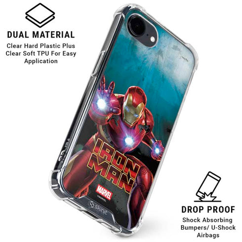 Marvel Iron Man Repulsor Blast iPhone 16e Clear Case