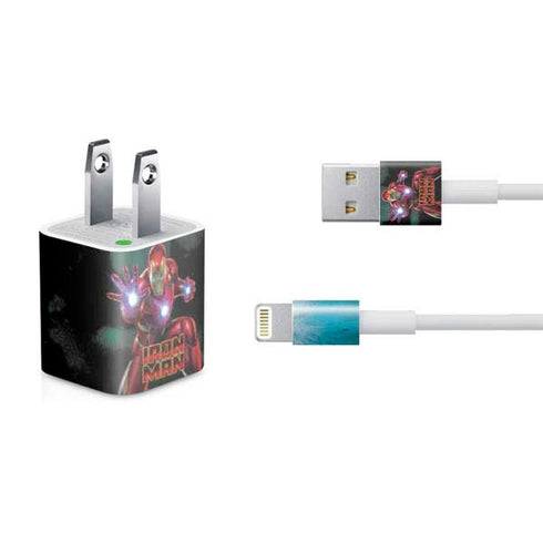 Marvel Iron Man Repulsor Blast iPhone Charger (5W USB) Skin