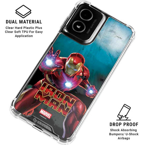 Marvel Iron Man Repulsor Blast Moto G Power 5G (2024) Clear Case