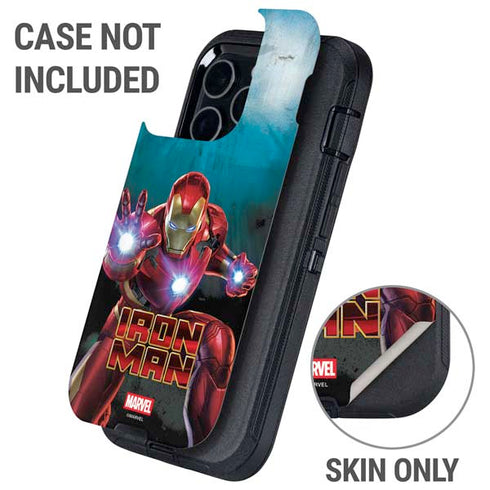 Marvel Iron Man Repulsor Blast Otterbox Defender iPhone Skin