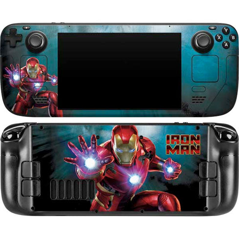 Marvel Iron Man Repulsor Blast Steam Deck Handheld Gaming Computer Skin