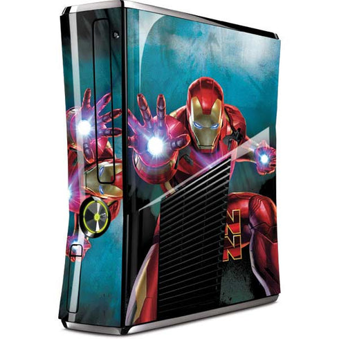 Marvel Iron Man Repulsor Blast Xbox 360 Slim (2010) Skin