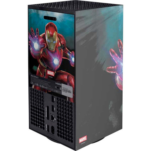 Marvel Iron Man Repulsor Blast Xbox Series X Console Skin