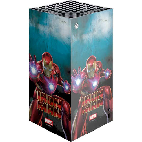 Marvel Iron Man Repulsor Blast XBox Series X Digital Edition Console Skin