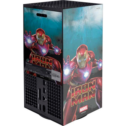 Marvel Iron Man Repulsor Blast XBox Series X Digital Edition Console Skin