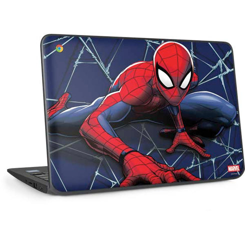 Marvel Spiderman Crawling Spiderman HP Chromebook Skin