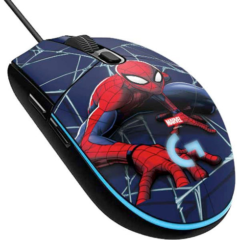 Marvel Spiderman Crawling Spiderman G203 Prodigy RGB Wired Gaming Mouse Skin