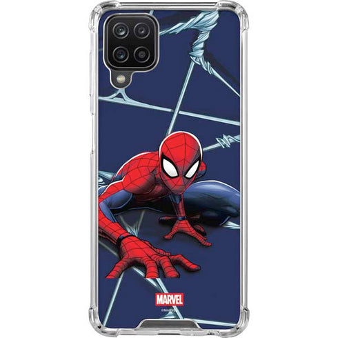 Marvel Spiderman Crawling Spiderman Galaxy A12 Clear Case