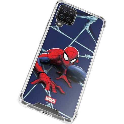 Marvel Spiderman Crawling Spiderman Galaxy A12 Clear Case
