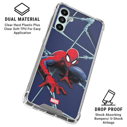 Marvel Spiderman Crawling Spiderman Galaxy A13 5G Clear Case
